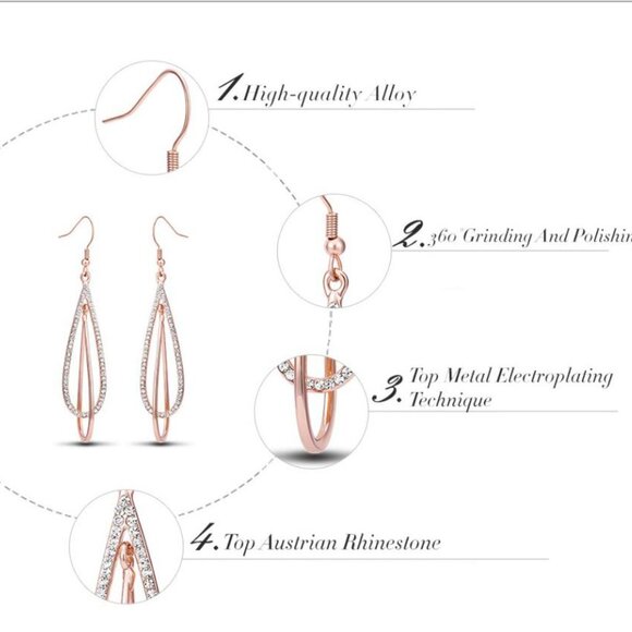 Drop of Love" Dangle Earrings - Picture 4 of 5